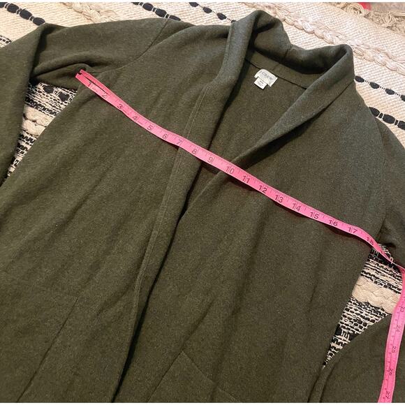 J.Crew Re-Imagined‎ Green Shawl Collar Cardigan Sweater - Size XS - Picture 7 of 9
